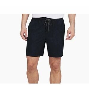 Quicksilver Quick Dry Shorts Men Large Black 7 inch Activewear Gym Pull On